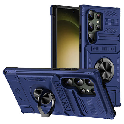 🔥50% RABATT NU! 📱 Samsung fodral med korthållare & magnetisk ringställ ✨💳