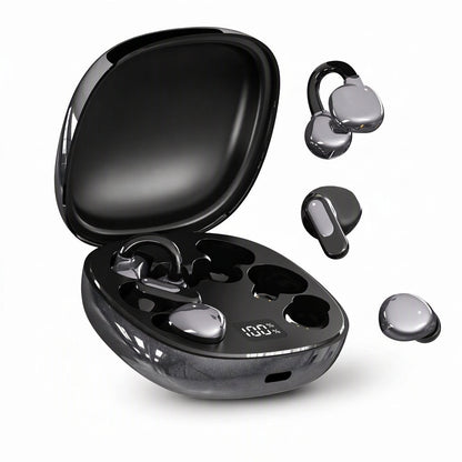 🎧 B115 3-i-1 Bluetooth-örlurar – Sport, In-Ear & Sovhörlurar med Brusreducering & Lång Batteritid (6 Öronklämmor) ✨