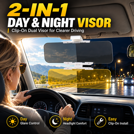 🔥50% RABATT NU! Universellt HD-solskydd för bilen med antireflexbehandling, skyddar både dag och natt 🚗☀️🌙✅💥