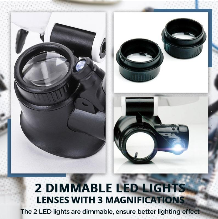 🎁Heißer Verkauf 50 % Rabatt⏳LED-Lupenbrille🔥23-fache Vergrößerung